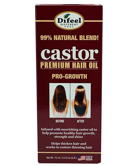 HUILE CAPILLAIRE PREMIUM DE RICIN DIFEEL PRO GROWTH 