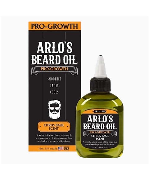 HUILE DE BARBE ARLOS PRO GROWTH AU PARFUM D'AGRUMES BASILIC 