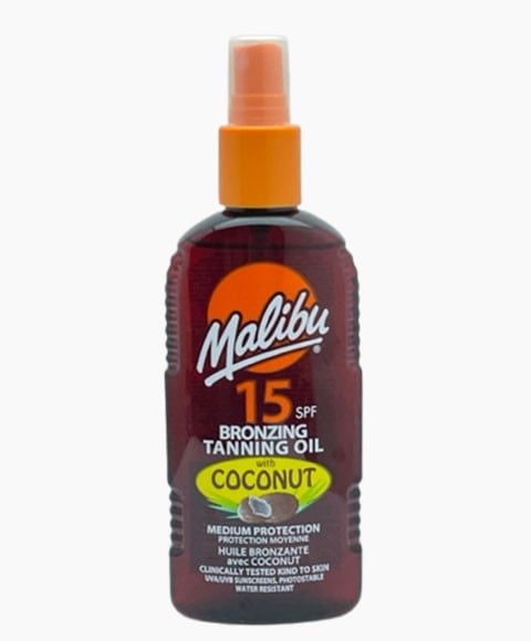 HUILE DE BRONZAGE BRONZANTE MALIBU À LA NOIX DE COCO SPF15 