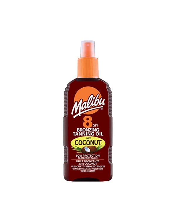 HUILE DE BRONZAGE BRONZANTE MALIBU À LA NOIX DE COCO SPF8 