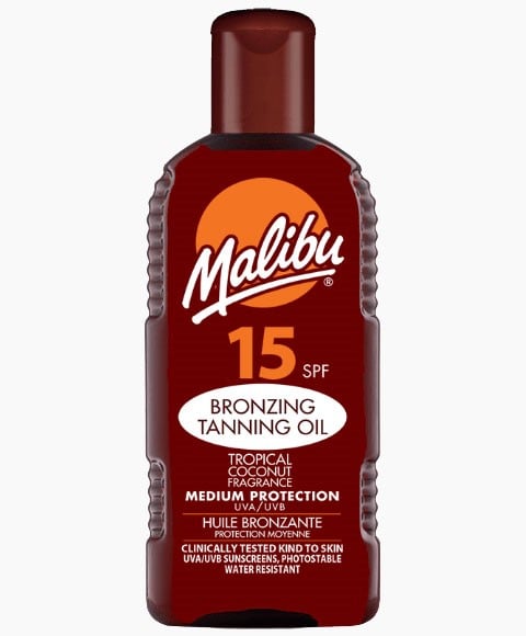 HUILE DE BRONZAGE BRONZANTE MALIBU À LA NOIX DE COCO TROPICALE SPF15 