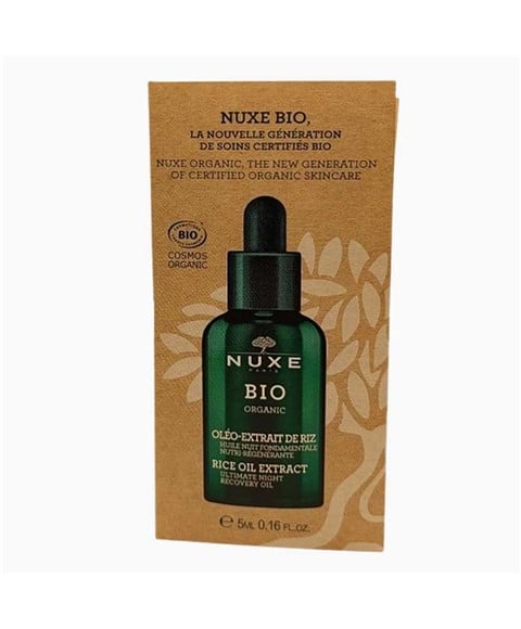 HUILE DE RÉCUPÉRATION D'EXTRAIT D'HUILE DE RIZ BIOLOGIQUE NUXE BIO 