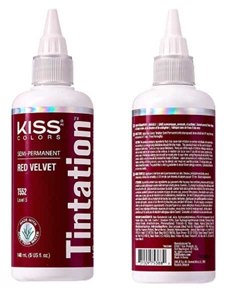 KISS COLOURS TINTATION SEMI PERMANENTE VELOURS ROUGE T552 