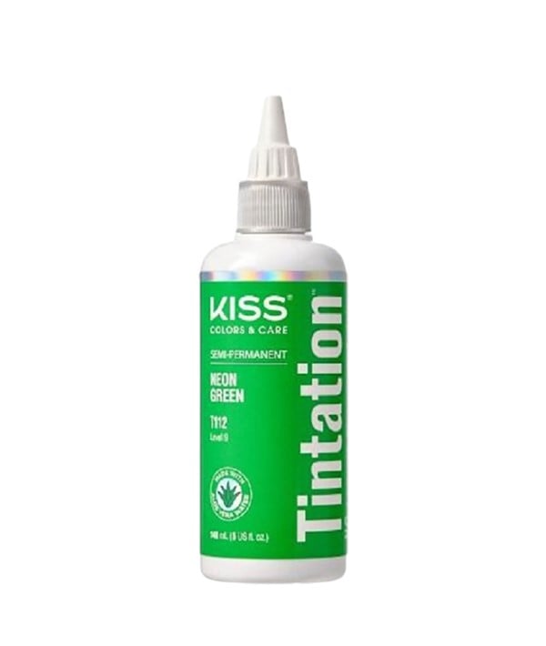 KISS COLOURS TINTATION SEMI PERMANENTE VERT NEON T112 