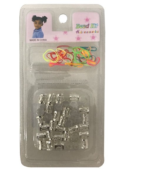 KIT DE PERLES ACCESSOIRES POUR CHEVEUX RS365SIL 