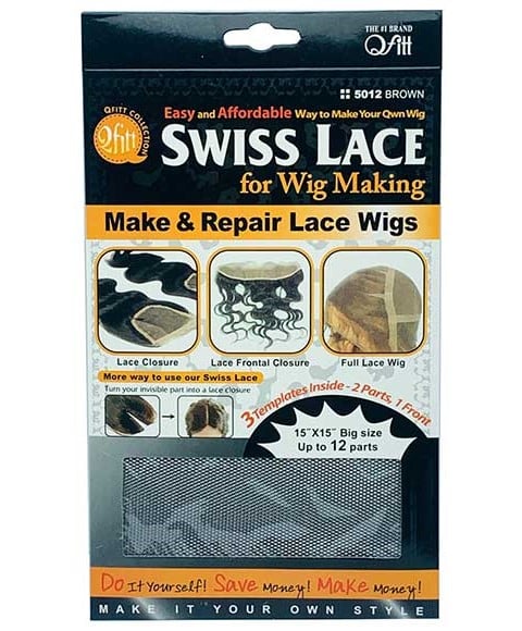 LACE SUISSE POUR LA FABRICATION DE PERRUQUES 5012 NOIR 