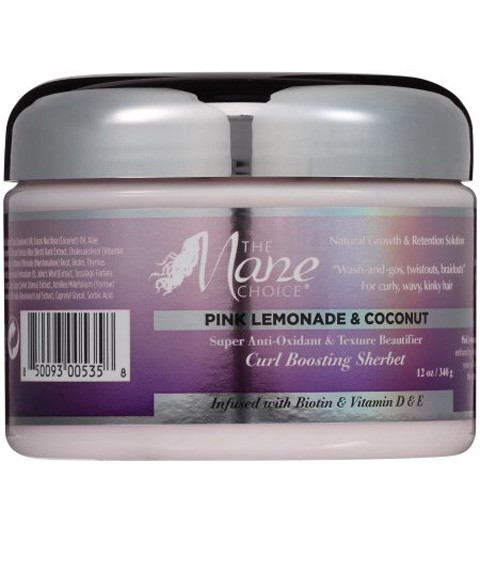 Limonade rose et sorbet stimulant les boucles de noix de coco 