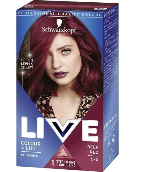 LIVE COLOR PLUS LIFT COULEUR PERMANENTE ROUGE PROFOND L75