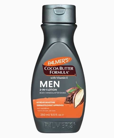 LOTION 3EN1 POUR HOMMES DE FORMULE AU BEURRE DE CACAO AVEC DE LA VITAMINE E 
