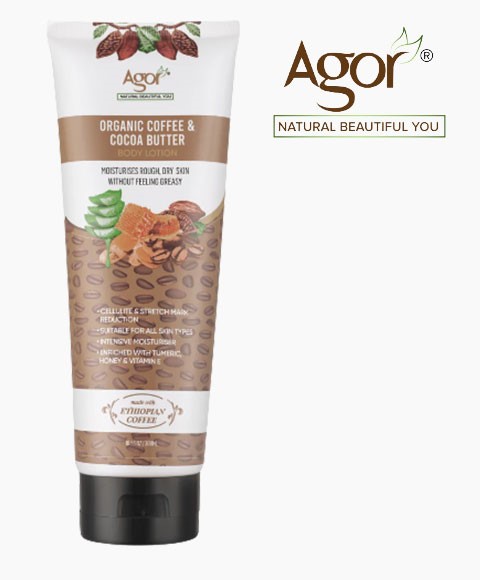 LOTION POUR LE CORPS AU CAFÉ ET BEURRE DE CACAO BIO 