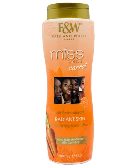 LOTION POUR LE CORPS ÉCLAIRCISSANTE À LA CAROTTE BLANCHE MISS