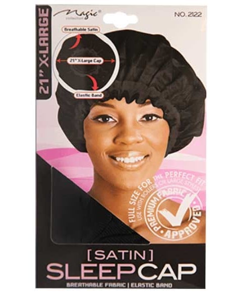 MAGIC COLLECTION BONNET DE SOMMEIL EN SATIN XL 2122 NOIR 