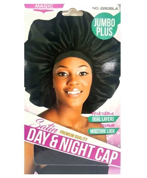 MAGIC COLLECTION SATIN JUMBO PLUS CASQUETTE JOUR ET NUIT 2283BL