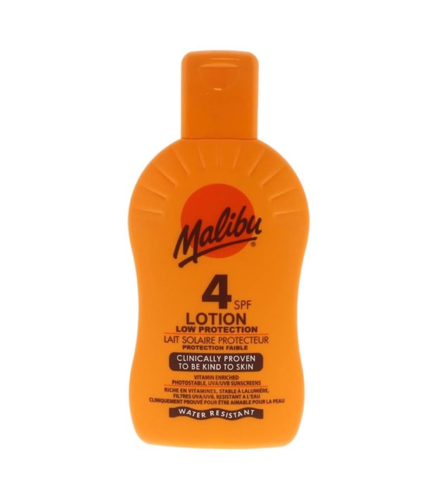MALIBU LOTION RÉSISTANTE À L'EAU BASSE PROTECTION 4SPF