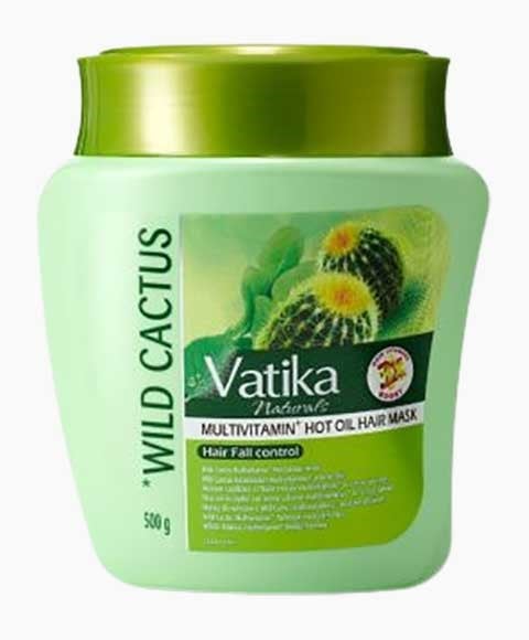 MASQUE CAPILLAIRE À L'HUILE CHAUDE MULTIVITAMINE MULTIVITAMINE DE CACTUS SAUVAGE VATIKA NATURALS