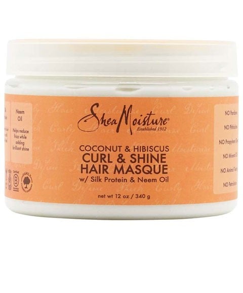 MASQUE CHEVEUX CURL ET BRILLANCE À LA NOIX DE COCO ET À L'HIBISCUS
