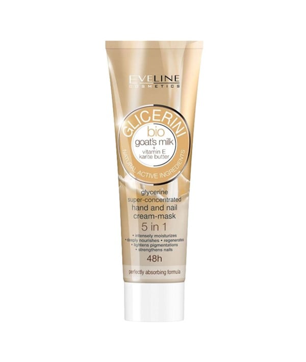 MASQUE CRÈME POUR ONGLES POUR LES MAINS À LA GLYCERINE 5 EN 1 AU LAIT DE CHÈVRE BIO 