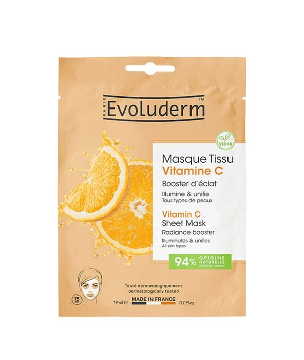 MASQUE EN FEUILLE DE VITAMINE C EVOLUDERM
