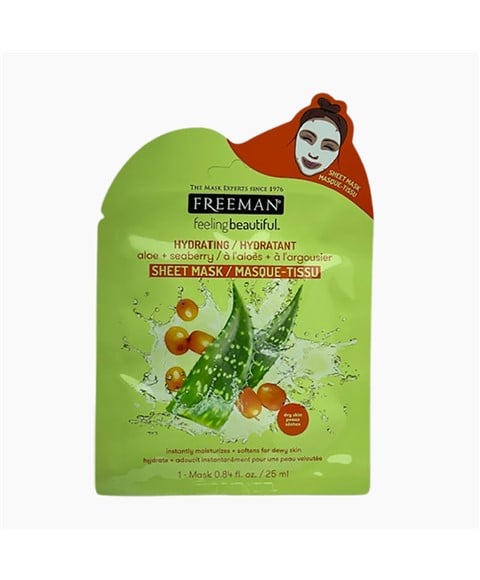 MASQUE EN FEUILLE HYDRATANT FREEMAN ALOE SEABERRY
