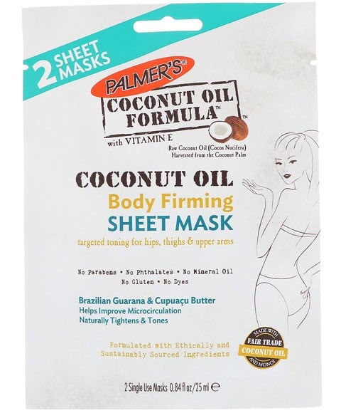MASQUE EN FEUILLE RAFFERMISSANT POUR LE CORPS À LA FORMULE À L'HUILE DE COCO
