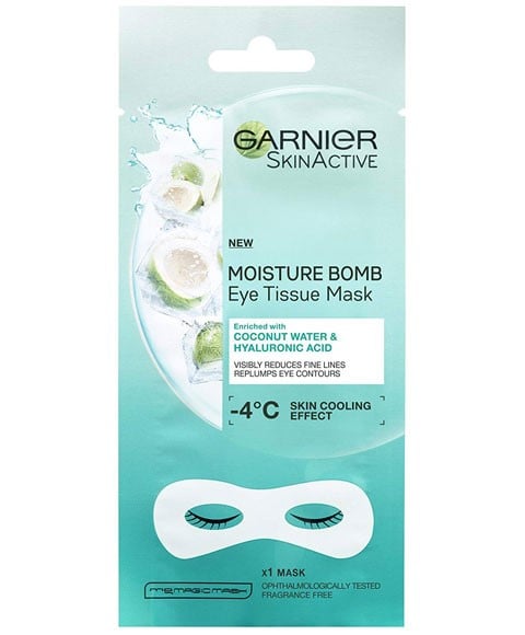 MASQUE EN TISSU POUR LES YEUX SKIN ACTIVE MOISTURE BOMB AVEC DE L'EAU DE COCO