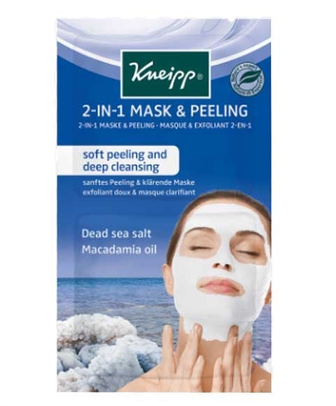 MASQUE ET PEELING 2EN1 AU SEL DE LA MER MORTE ET À L'HUILE DE MACADAMIA