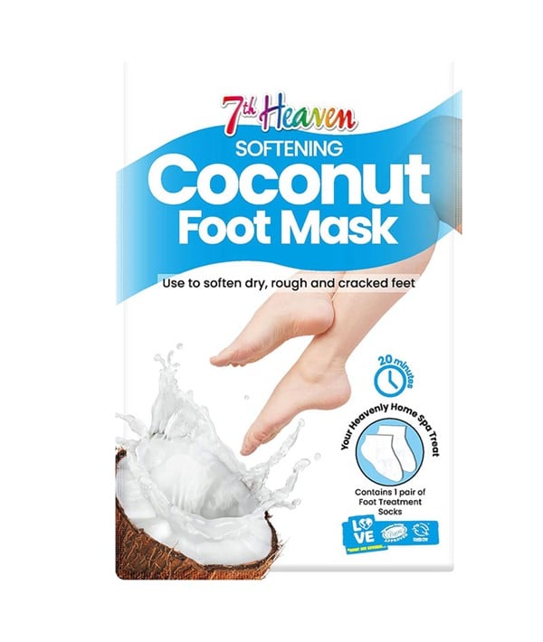 MASQUE POUR LES PIEDS Adoucissant à la noix de coco 7TH HEAVEN 