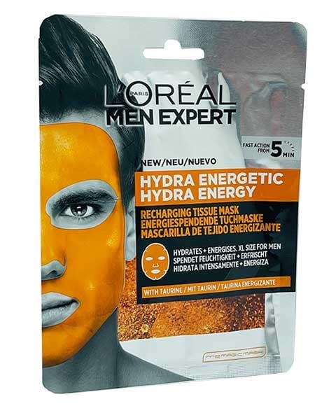 MASQUE TISSULAIRE RECHARGEANT ÉNERGÉTIQUE HYDRA MEN EXPERT 