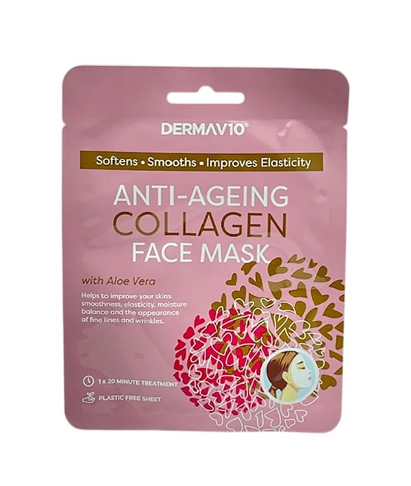 MASQUE VISAGE ANTI-ÂGE AU COLLAGÈNE DERMA V10 