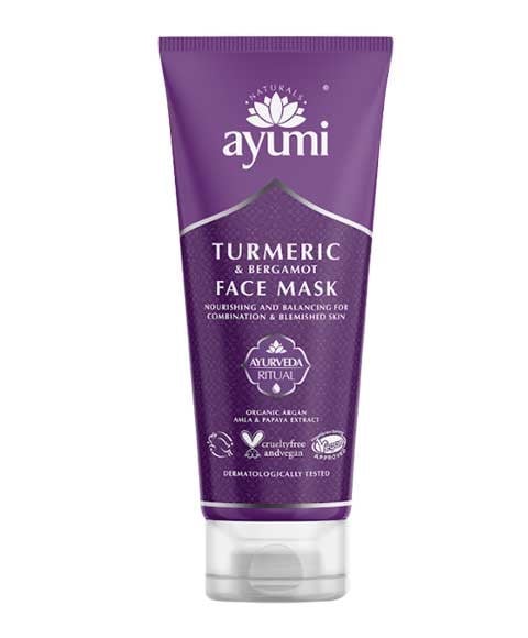 MASQUE VISAGE AU CURCUMA ET À LA BERGAMOTE AYUMI NATURALS