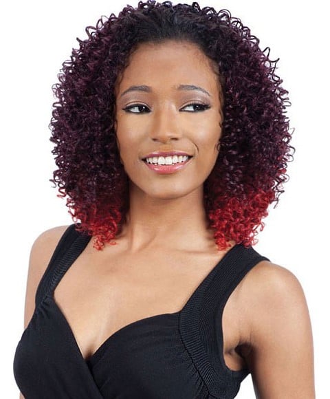 MODÈLE MODÈLE DRAWSTRING FULL CAP SYN BOHEMIAN MULE WIG 