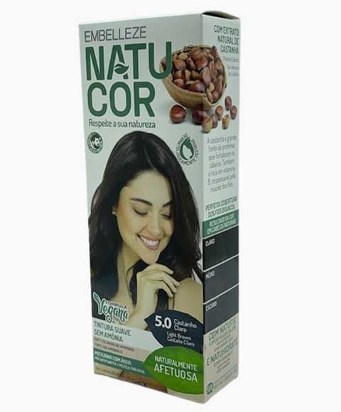 NATUCOR VEGAN COULEUR PERMANENTE SANS AMMONIAQUE 5.0 BRUN CLAIR