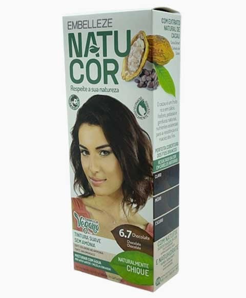 NATUCOR VEGAN SANS AMMONIAQUE COULEUR PERMANENTE 6.7 CHOCOLAT