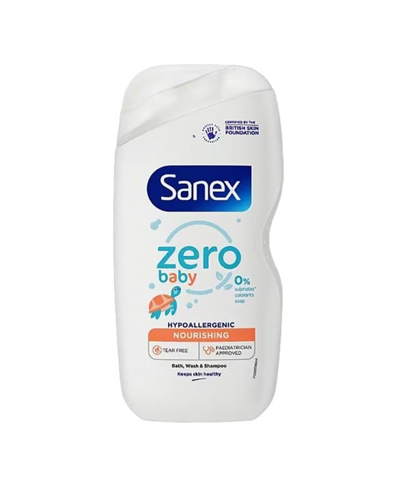 NETTOYANT ET SHAMPOOING NOURRISSANT POUR LE BAIN SANEX ZERO BABY 