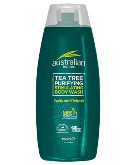 NETTOYANT POUR LE CORPS STIMULANT PURIFIANT À L'ARBRE À THÉ D'AUSTRALIE 