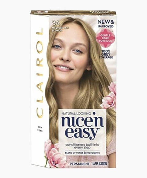 NICE N EASY COULEUR PERMANENTE 8A BLOND CENDRÉ MOYEN