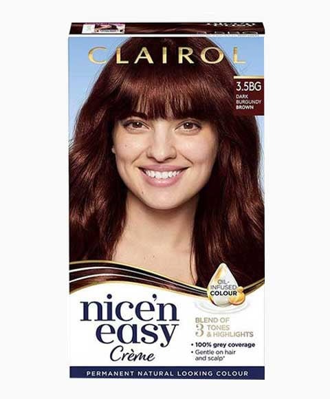 NICE N EASY CREME COULEUR PERMANENTE 3,5BG BOURGOGNE FONCÉ BRO