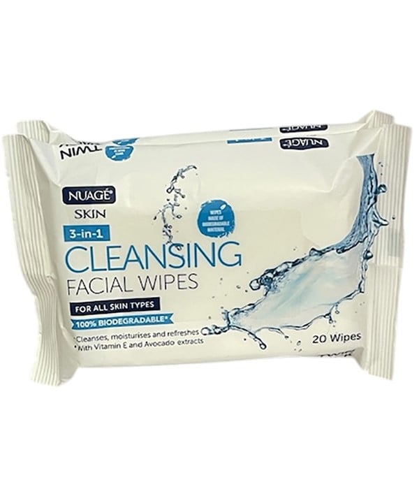 NUAGE LINGETTES NETTOYANTES POUR LA PEAU 3 EN 1 