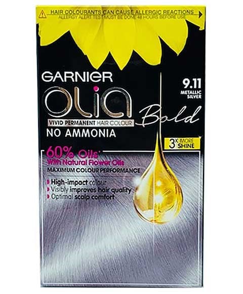 OLIA BOLD VIVID COULEUR PERMANENTE 9.11 ARGENT MÉTALLIQUE