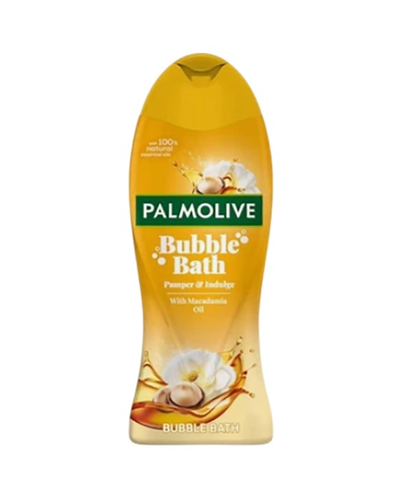 PALMOLIVE DORONNEZ ET GÂTEZ UN BAIN MOUSSE À LA MACADAMIA OI