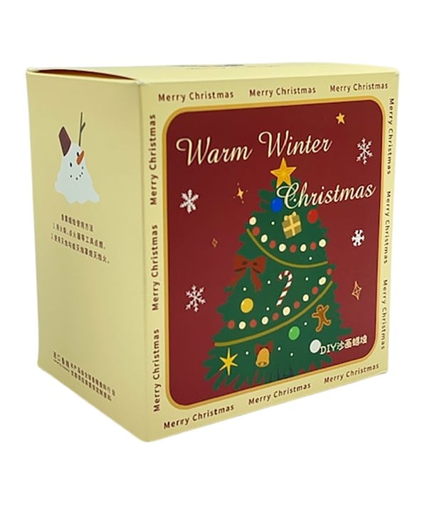 PEINTURE DE SABLE DE BOUGIE DIY DE NOËL D'HIVER CHAUD 