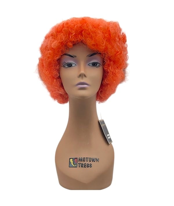 PERRUQUE AFRO DE FÊTE DE COSTUME D'HALLOWEEN 388A ORANGE 