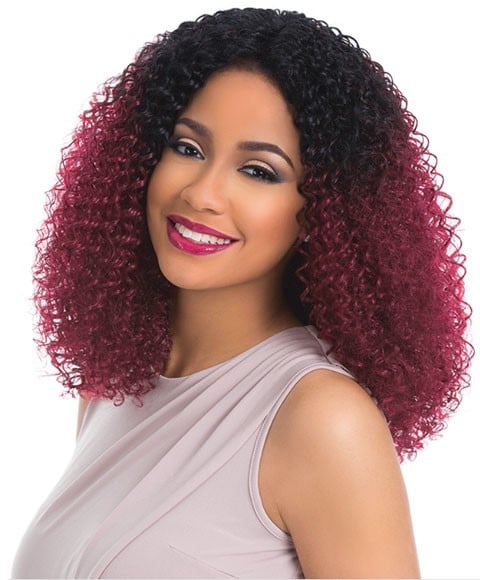 PERRUQUE EMPRESS SYN KINKY CURL PERSONNALISÉE À BORD AVANT EN DENTELLE 