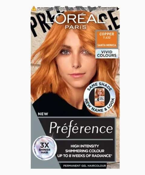 PRÉFÉRENCE COULEUR PERMANENTE EN GEL HAUTE INTENSITÉ CUIVRE