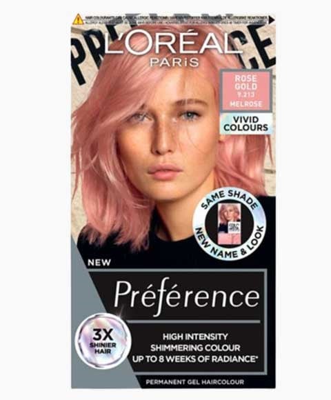 PRÉFÉRENCE COULEUR PERMANENTE EN GEL HAUTE INTENSITÉ ROSE G