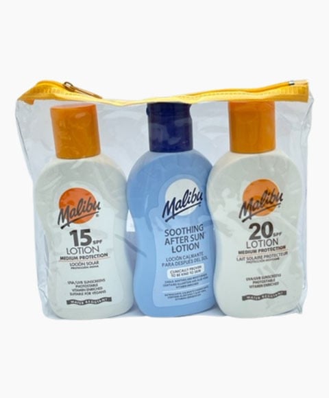 SAC DE VOYAGE MALIBU LOTION SPF15 ET SPF20 