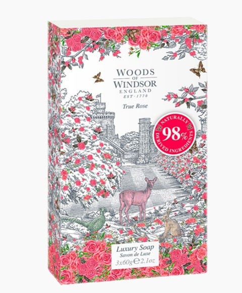 SAVON DE LUXE À LA VRAIE ROSE