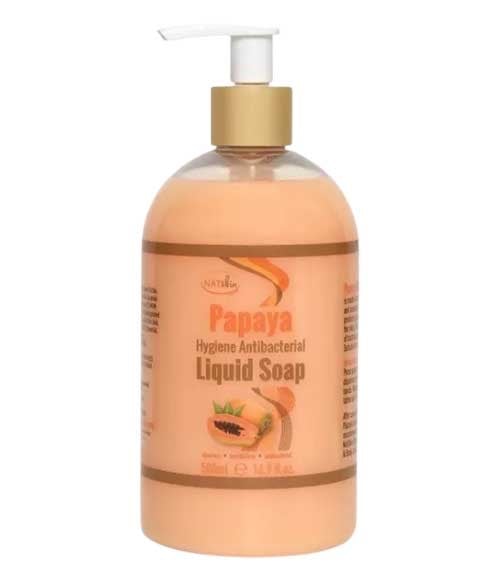SAVON LIQUIDE ANTIBACTÉRIEN NAT SKIN PAPAYA HYGIENE 