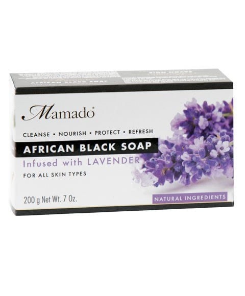 SAVON NOIR AFRICAIN INFUSÉ À LA LAVANDE 