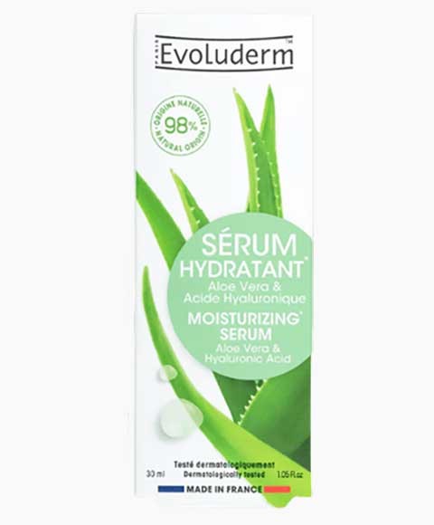 SÉRUM HYDRATANT EVOLUDERM À L'ALOE VERA ET À L'HYALURONIQUE